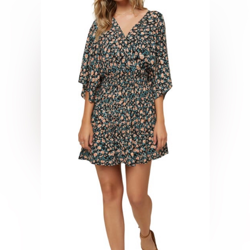 O’Neil Floral Smocked Mini Dress